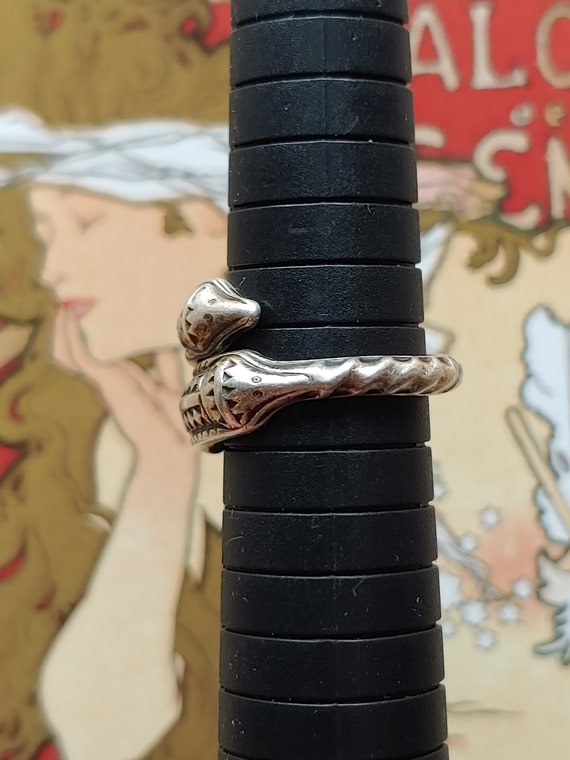 Vintage David Andersen Viking Saga silver snake r… - image 8