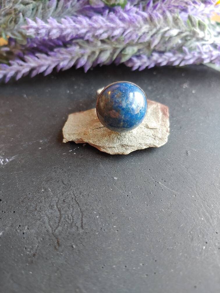Vintage Swedish Palmberg silver Lapis lazuli ring- Swedish silver - sterling silver 925S - Modernist design -Modernist jewelry | Lapis ring