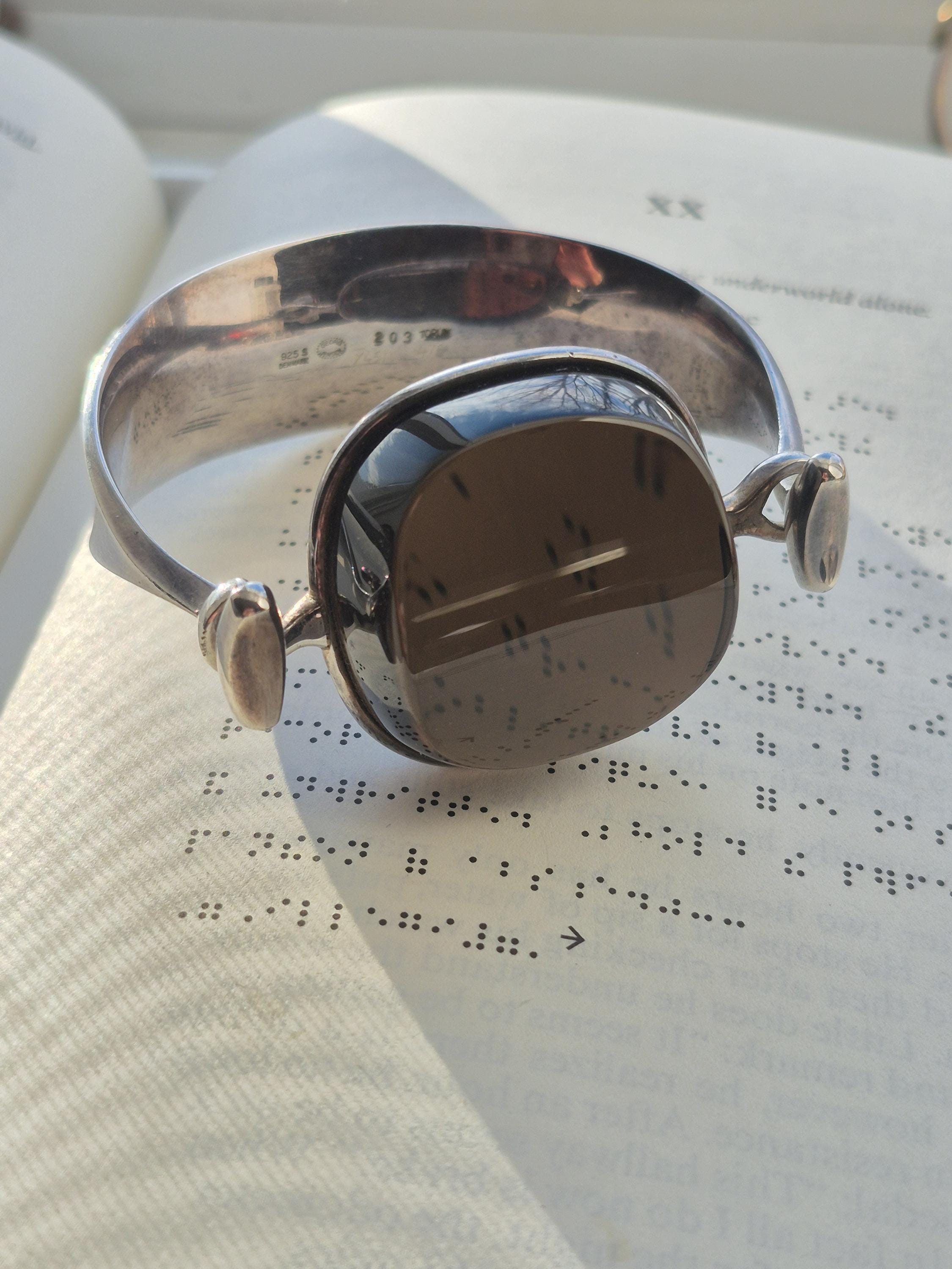 Georg Jensen Rare Smokey Quartz Cuff #203 | Vivianna Torun Design