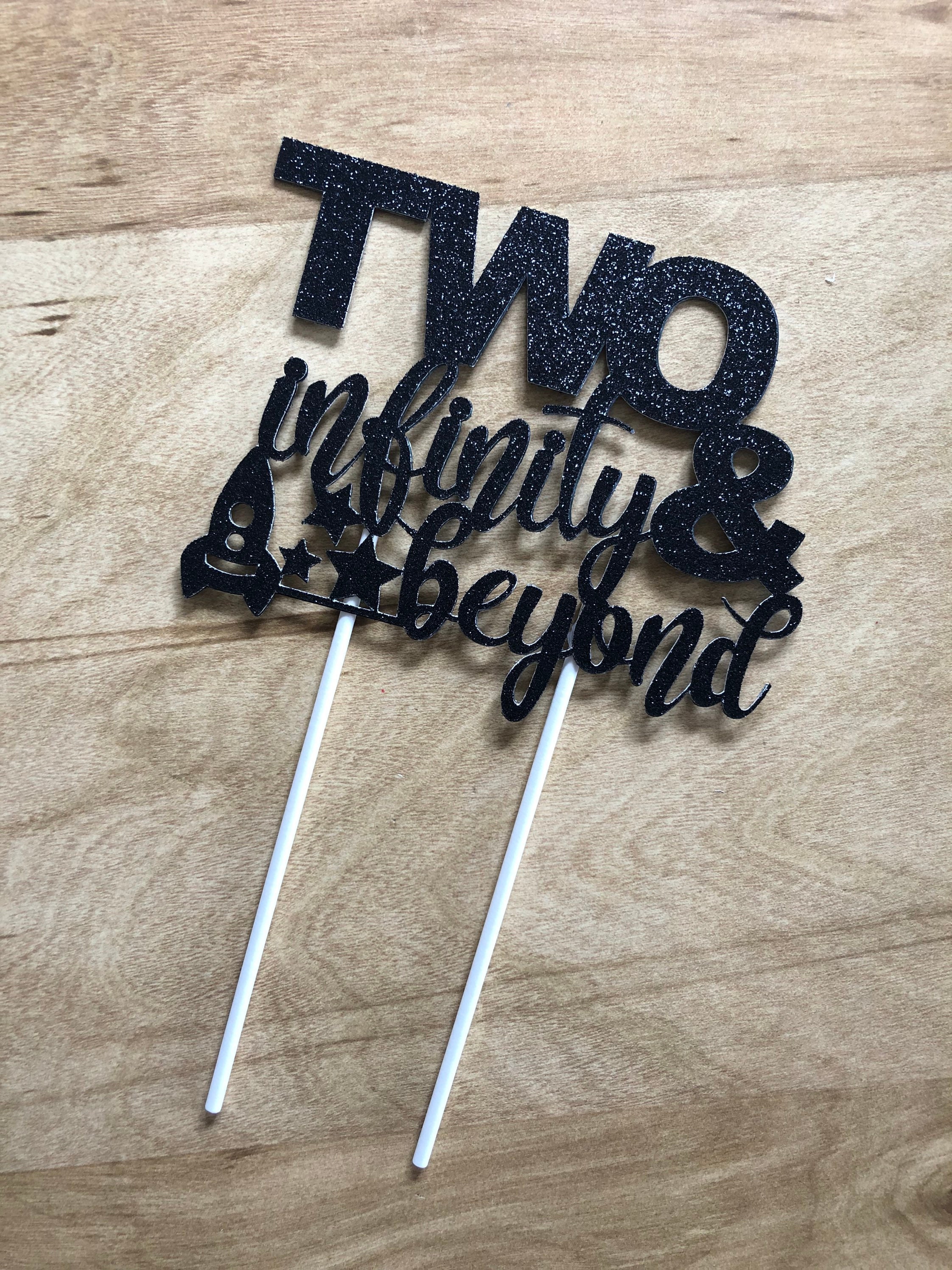 Two Infinity and Beyond Cake Topper 2nd Birthday Cake Topper Etsy UK
