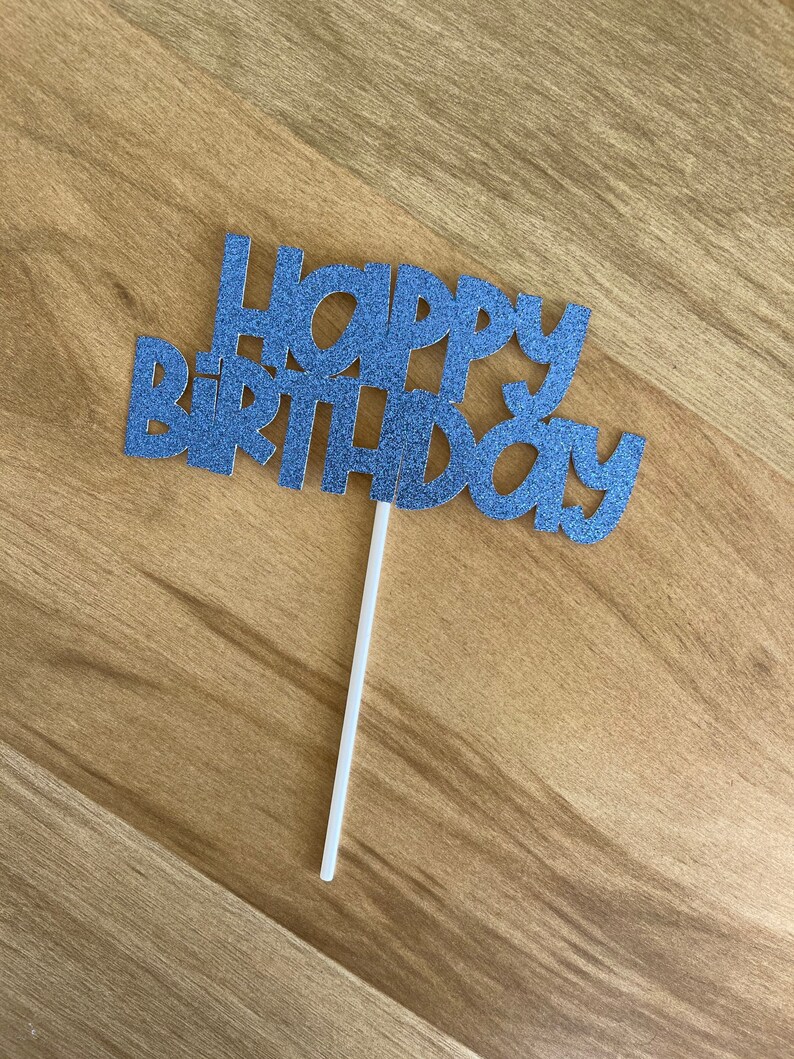 Happy Birthday Sign Happy Birthday Cake Topper Kid Birthday Etsy