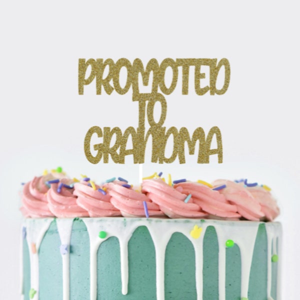 Promoted to Grandma Cake Topper, Surprise Cake Topper, Baby Announcement Cake Topper, Photo Prop Cake Toppers, New Baby, Grandparent Gift