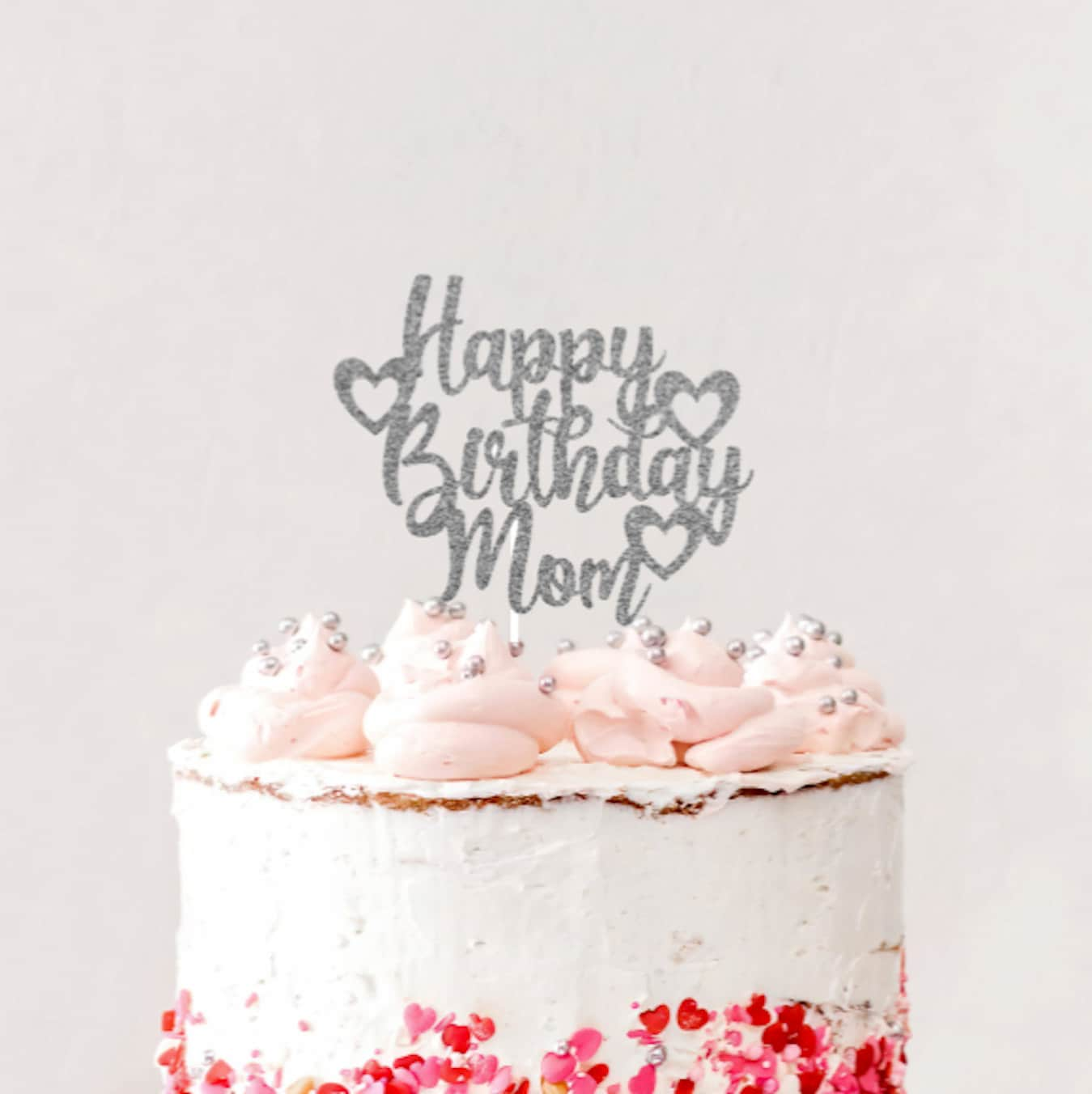 Buy Happy Birthday Mom Cake Topper Celebrating Mom Cake Toppers ...