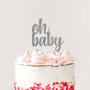 Oh Baby Cake Topper, Baby Shower Cake Topper, Sprinkle, Gender Reveal Cake Topper, Oh Baby Centerpiece, Its a Boy, Its a Girl Party Decor