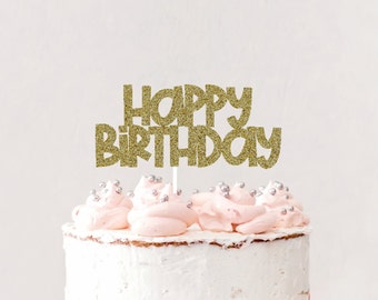 Happy Birthday Sign, Happy Birthday Cake Topper, Kid Birthday Party Decor, Birthday Cake Sign, Party Decorations