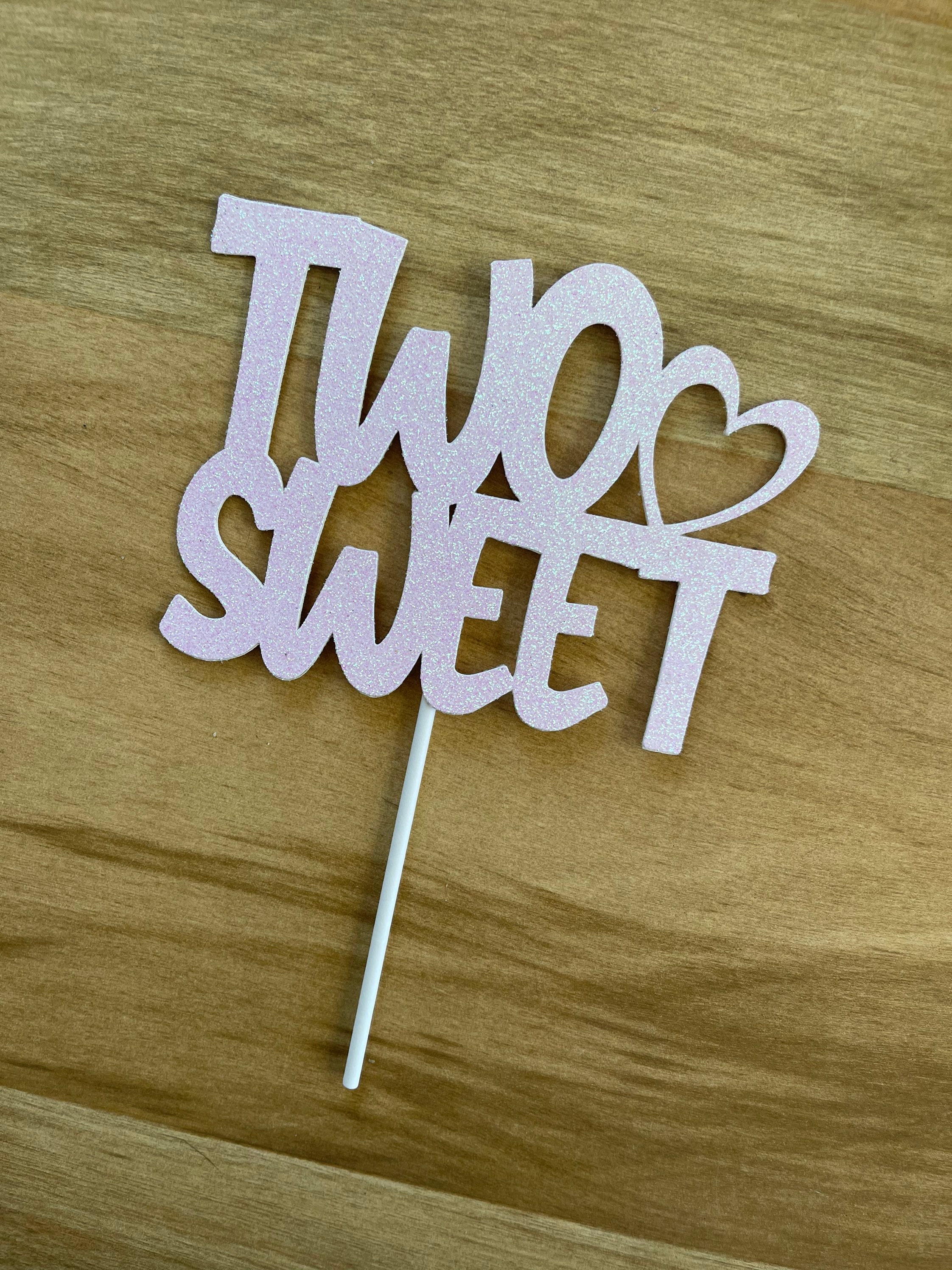 Two Sweet Cake Topper 2nd Birthday Cake Topper Turning Two Etsy