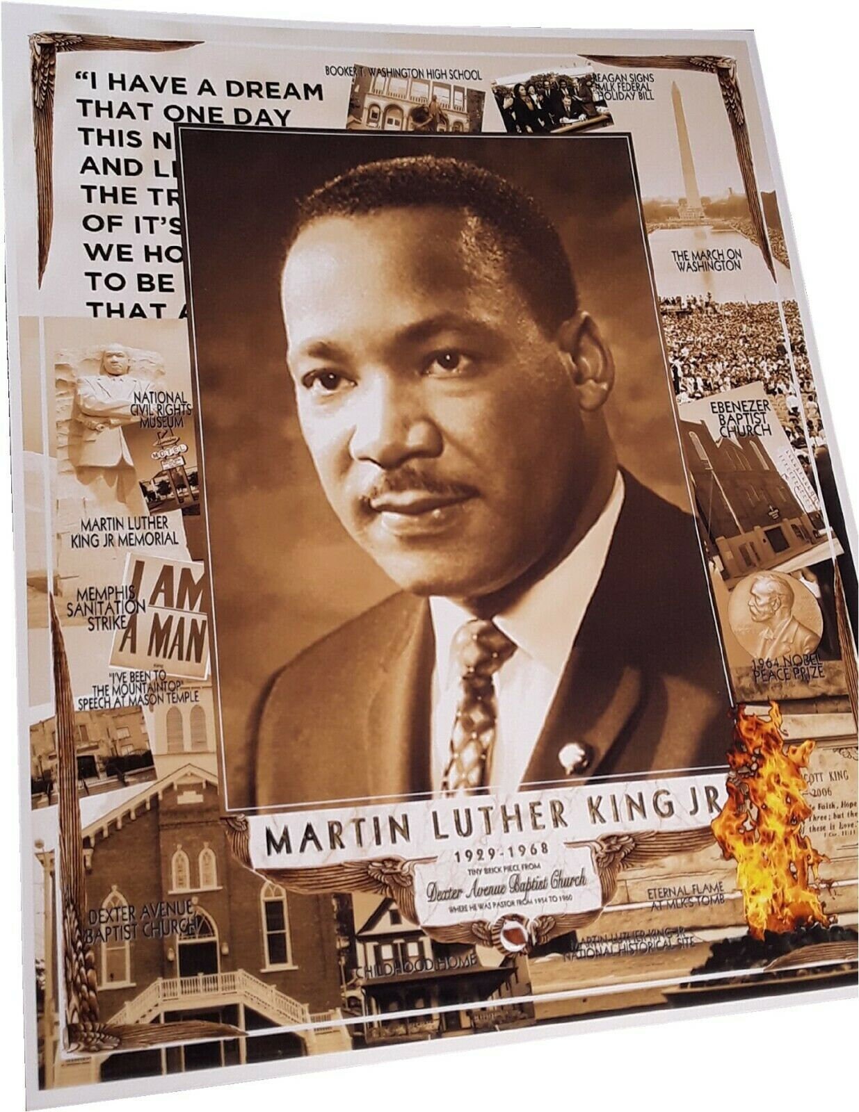 Very Tiny BRICK PIECE, MLK'S Dexter Avenue Baptist Church, Martin