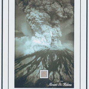 ASH from Mount St. Helens, volcano eruption, Washington, 1980, portion piece part