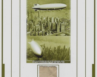 Morceau d'enveloppe/couverture à bord du premier vol entre les États-Unis et l'Allemagne à HINDENBURG en 1936