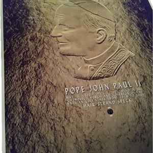 Pope John Paul II, tiny hair strand speck, relic, personal, owned, Vatican