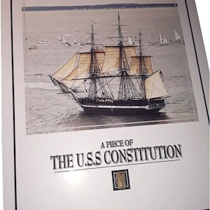 USS CONSTITUTION aka Old Ironsides ship wood piece, wooden relic