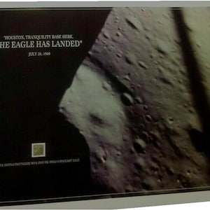 The Eagle Has Landed, Moon landing, METAL shavings, NASA July 20, 1969 Apollo 11 relic, part, piece, portion, landed, orbited, space flown