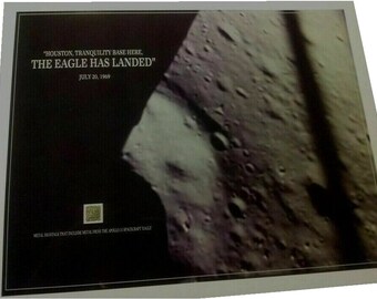 The Eagle Has Landed, Moon landing, METAL shavings, NASA July 20, 1969 Apollo 11 relic, part, piece, portion, landed, orbited, space flown