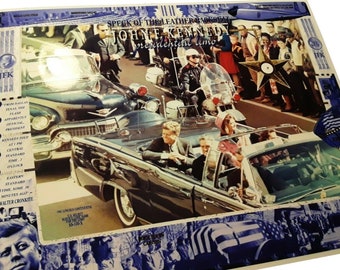 Un grain de cuir de limousine JFK sur la BANQUE ARRIÈRE de Lincoln est arrivé le 22 novembre 1963, Dealey Plaza, Dallas, TX, pièce rare, historique, relique, échantillon