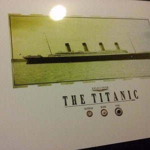 Actual TITANIC artifacts, RELICS, coal, wood, rusticle pieces, specks, genuine, remnant, part, steel hull rust, portion, rms Titanic 8x10 image 2