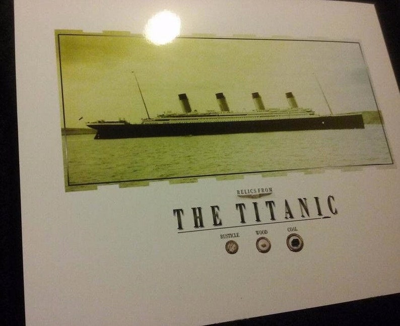 Actual TITANIC artifacts, RELICS, coal, wood, rusticle pieces, specks, genuine, remnant, part, steel hull rust, portion, rms Titanic 8x10 image 2