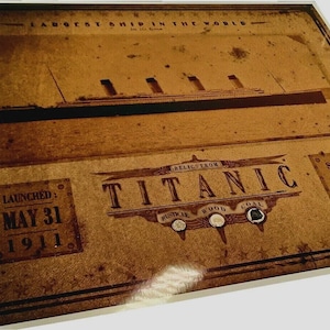 Artefacts TITANIC réels, RELIQUES, charbon, bois, morceaux de rusticle, taches, authentiques, restes, partie, rouille de coque en acier, partie, rms Titanic 8x10 image 1