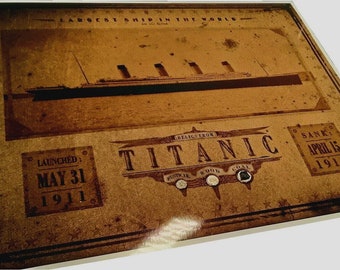 Artefacts TITANIC réels, RELIQUES, charbon, bois, morceaux de rusticle, taches, authentiques, restes, partie, rouille de coque en acier, partie, rms Titanic 8x10