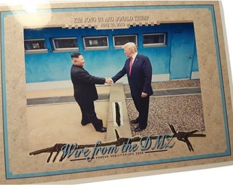 WIRE FENCE piece from the DMZ, South Korea, Korean War, Kim Jong Un Donald Trump