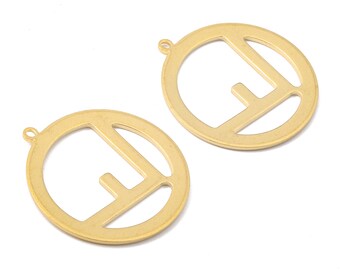50 Raw Brass Circle Connectors BS 1093 22mm Circle Connectors 22x1x1mm