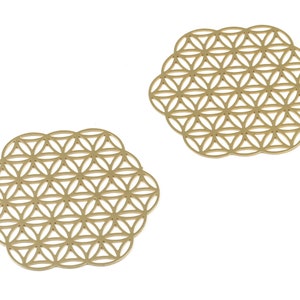 Brass Flower Earring Connector - Gold Flower Charms - 18K Real Gold Plated Brass - Jewelry Making Supplies - 29.95x27.39x0.34mm - RGP3326