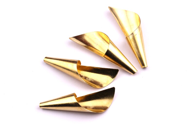 Brass Cone Bead Caps Raw Brass Cone Bead Caps Jewelry Etsy