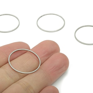 Round Hoop Connector Circle Ring Links 201 Stainless Steel Jewelry Making 11mm ALL SIZES 6mm 7mm 8mm 9mm 10mm ... 45mm 50mm 60mm SS1367 image 6