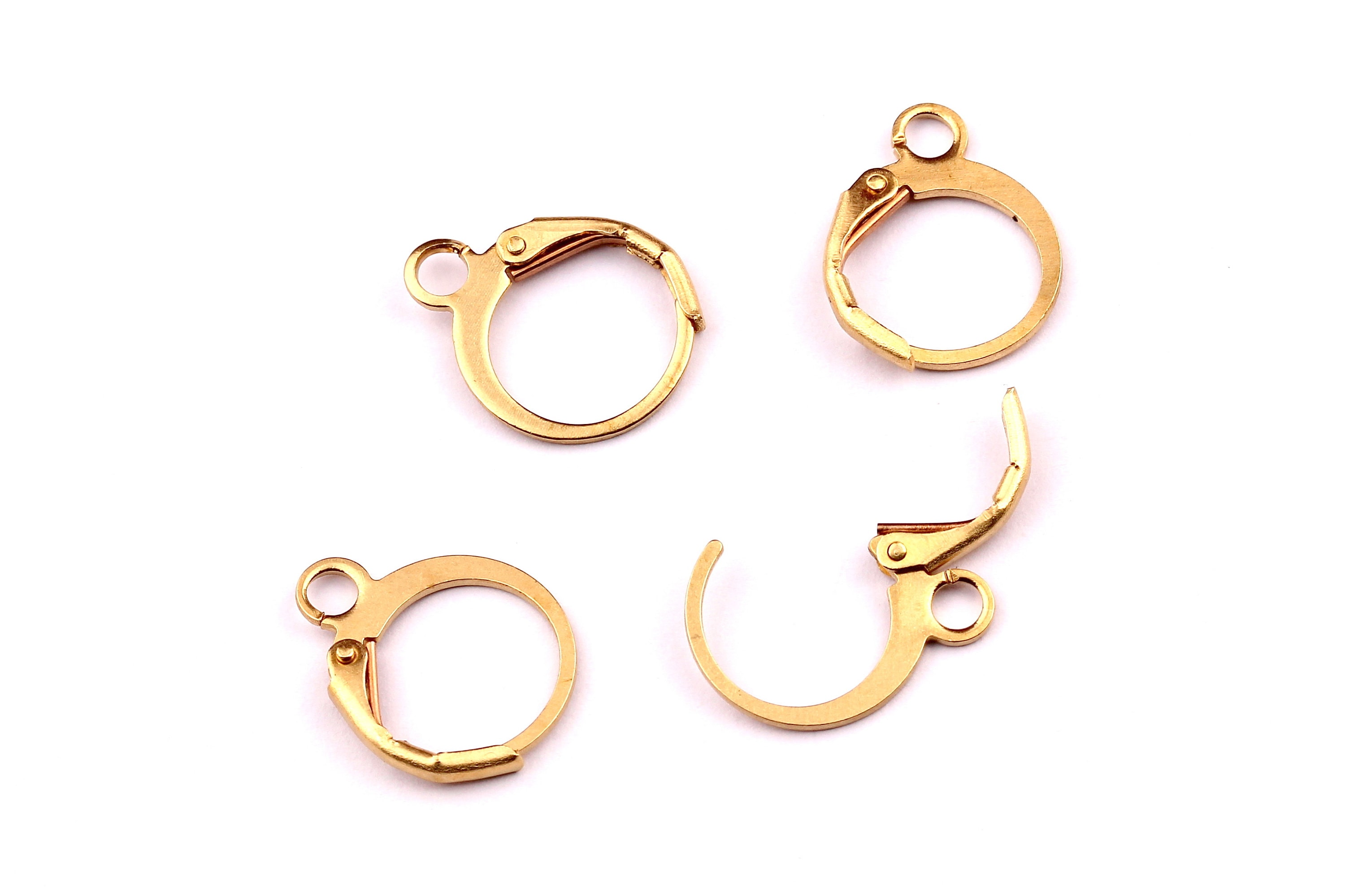 Brass Earring Clasp Raw Brass Leverback Earring Clasp Etsy UK