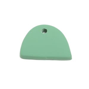 Blank Polymer Clay Anhänger - Handgefertigte Halbkreis Anhänger Basis - Geometrie Handgefertigter Schmuck - Polymer Clay Anhänger - 16x11x2mm - PC2369D