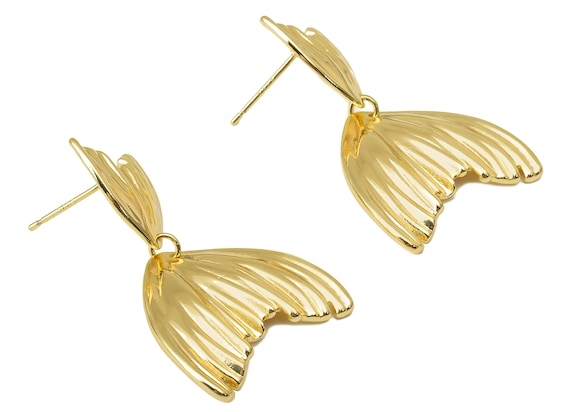 Brass Fishtail Hoop Earrings Brass Fishtail Hoop Earrings