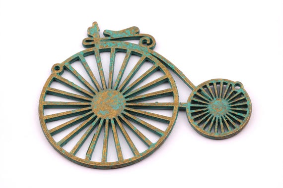 Clock Pendant Patina , Metal Charms ,handmade Findings 41mm, Nickel Free,jewelry  Making 