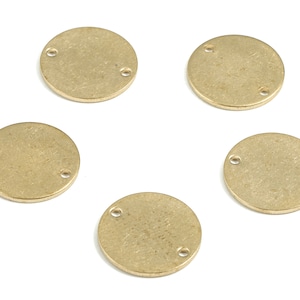 Connettore orecchino rotondo in ottone - Ciondoli cerchio in ottone grezzo - Risultati orecchini - Forniture di gioielli - 14.97x14.97x1.05mm - PP3624