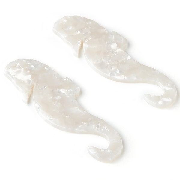 Acetate Hippocampus Earring Charms - Hippocampus pendant - Jewelry Supplies - Color Code: A12 - 63.9x20.7x2.4mm - AC1544-A12