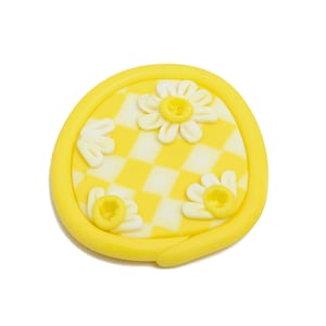 Polymer Clay Flower Pendant - Handmade Daisy Earring Pieces - Lightweight Gift Idea for Her - Earrings Handmade Charm - 29x26x4mm - PC2397