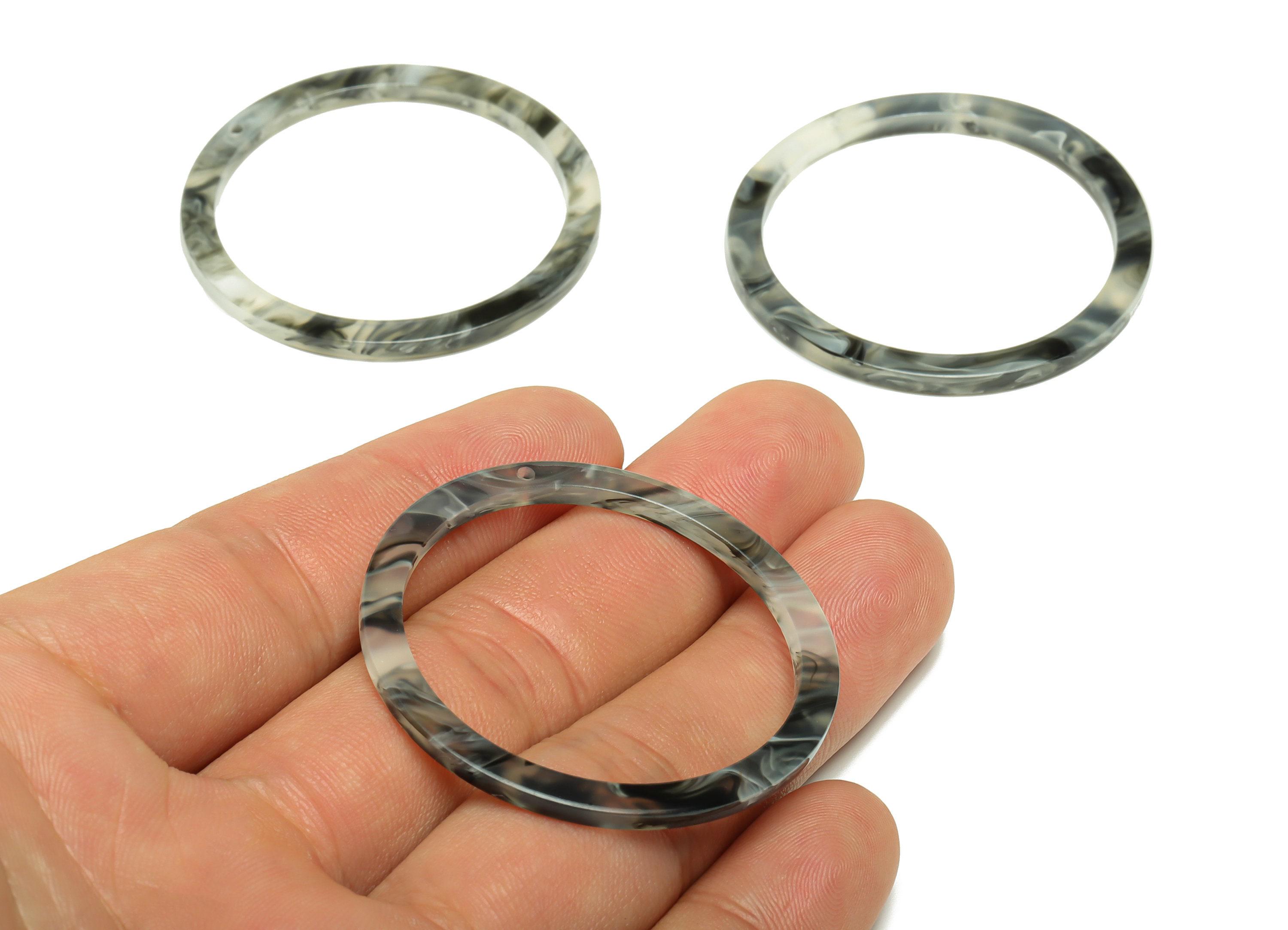 Acrylic Hoop Earrings Charms - Circle Pendant - Smoke Earring Findings ...