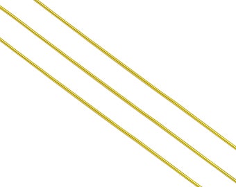 1mm Messingdraht - Wickeldraht - Perlendraht - Goldfarbene Beschichtung - Solider Goldmessingdraht - Juwelierherstellung - 1x1mm - PP10495-100