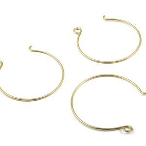 Messingdraht Armreif - Rohes Messing Armband - Messingdraht Armreif - Schmuckzubehör - 64x60x2mm - PP3534 Bild 3