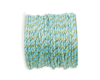 Polyester Cotton Braided Cord - 10m/Roll - Braided Polyester Cotton Trim - Braided Rope For DIY Projects - Twisted Rope For Crafts - HM1078E