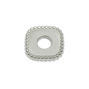 Stainless Steel Square Charm - Steel Vintage Hollow Center Charm - Craft Supplies Metal Charm - Steel Jewelry - 11x11x1.41mm - SS2012