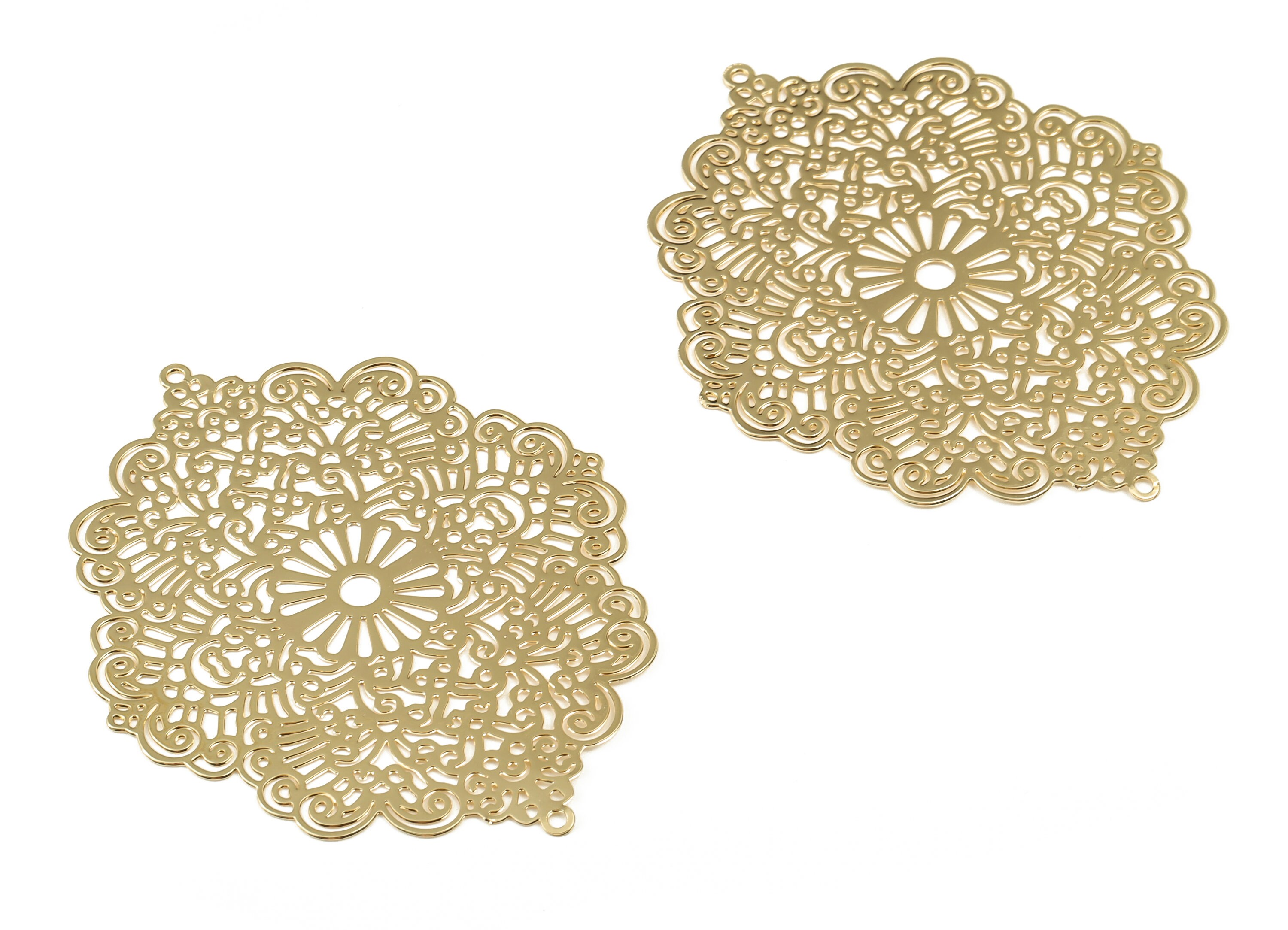 Jewelry & Beauty Jewelry Making & Beading RGP3328 Brass Filigree Flower