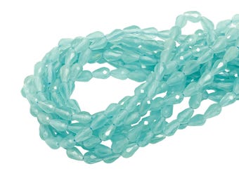 4*6mm Blue Glass Beads - 36cm/1strand - Faceted Glass Bead - Spacer Bead - Jewelry Supply Handmade Glass Bead - Beading Supplies - EE9266