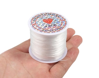 Elastic Stretch Cord - 0.4mm - Crystal String Cord - for Jewelry Making Bracelet Beading Thread - 10mt/roll - TH1071