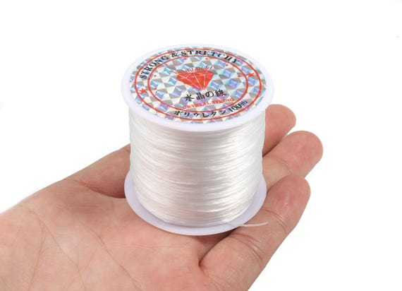 Elastic Stretch Cord - 0.4mm - Crystal String Cord - for Jewelry Making Bracelet Beading Thread - 10mt/roll - TH1071