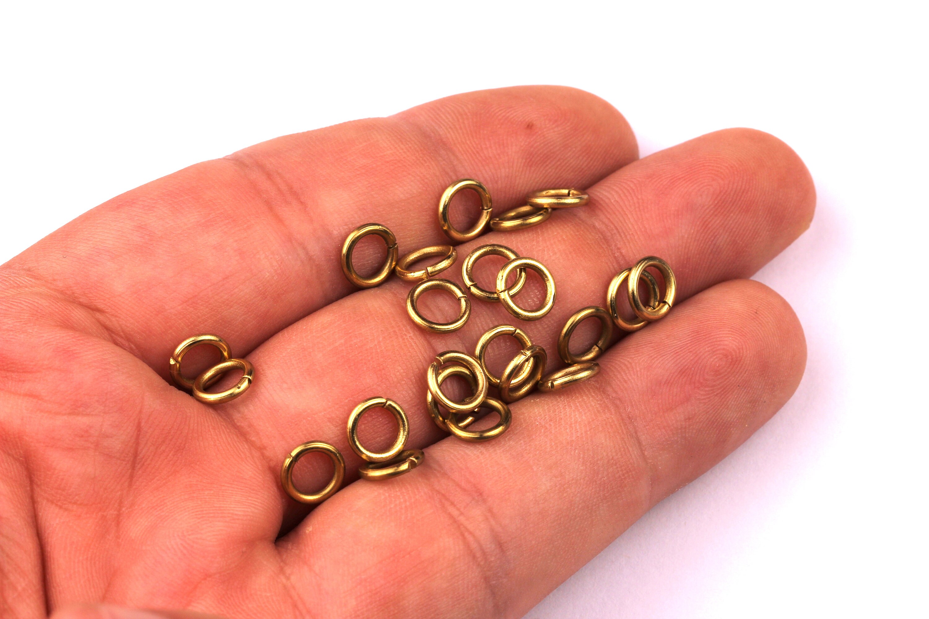 Brass Open Jump Rings 7x1.2mm Raw Brass Open Jump Rings Etsy