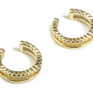 Thick Ear Cuff - Ear Cuff No Piercing - Gold Ear Cuff Jewelry - Ear Cuff Non Pierced – Jewelry Supplies - 12.89×12.02×2.2mm - RGP2829