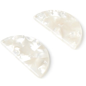 Acetate Semicircle Charms - Semicircle Pendant -  Earring Findings - Jewelry Supplies - Color Code: A30 - 33.5x16.5x2.6mm - AC1006H