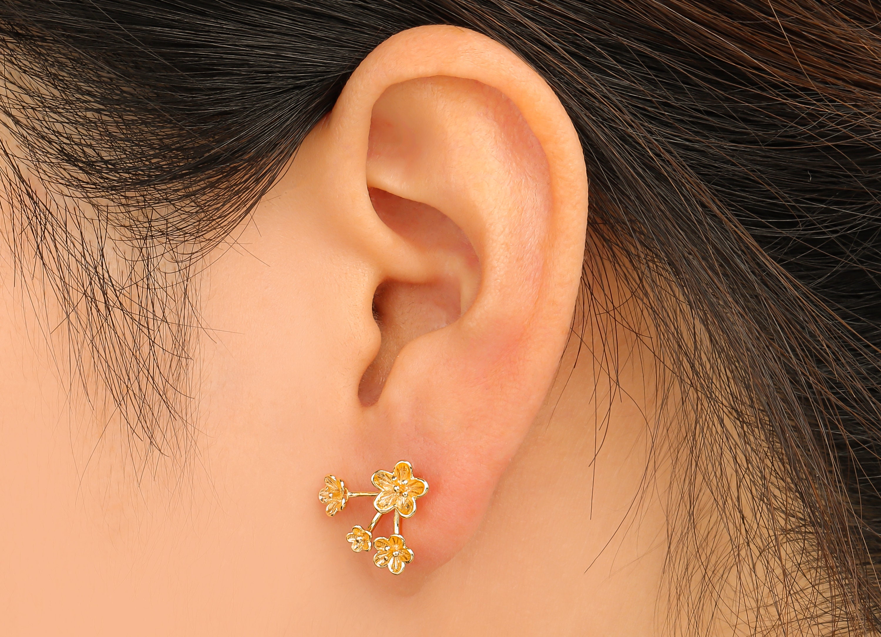 10pcs Sunflower Earring Posts, Gold Plated Brass Floral Stud Earring with  Loop (GB-3224) - AliExpress