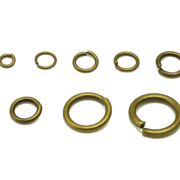 Brass Close Jump Rings - Antique Bronze Jump Rings - Not Soldered - Antique Bronze color Plating -Jewelry Supplies Findings