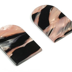Acrylic D Earring Charms - Acrylic D Pendant - Earring Finding - Jewelry Making Supplies - Color Code:A572 - 39.96x25.64x2.6mm - AC2229-A572