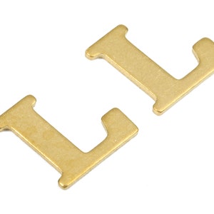 Brass L Blank - Raw Brass Letter L Blank - Brass Letter Wallart Decoration - Brass Alphabet L Blank - 9.84x9.7x0.87mm - PP2766